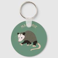 Illustration de Possum mignon - Vert clair personn