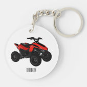 Porte-clés Illustration de Quad bike atv (Dos)