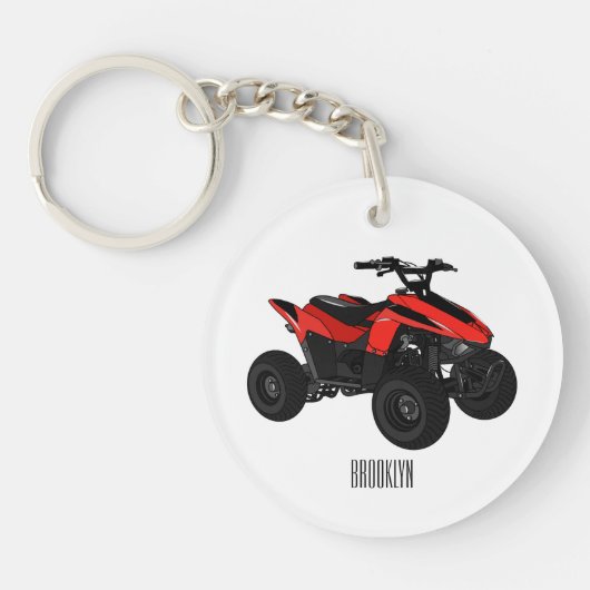 Porte-clés Illustration de Quad bike atv (Devant)