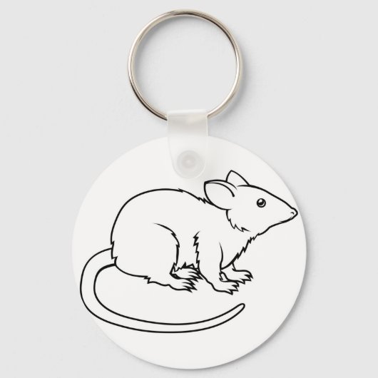 Porte-clés Illustration de rat stylisé (Recto)