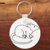 Porte-clés Illustration de rat stylisé (Recto)