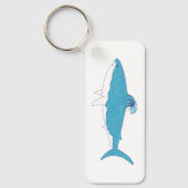Porte-clés Illustration de requin avec nom (Recto)