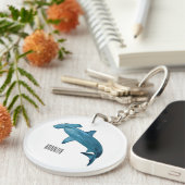 Porte-clés Illustration de requin marteau (Devant droit)