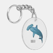 Porte-clés Illustration de requin marteau (Devant gauche)