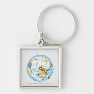 Porte-clés Illustration de satellite satellisant la terre