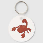 Porte-clés Illustration de scorpion rouge (Verso)