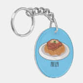 Porte-clés Illustration de Spaghetti (Devant gauche)