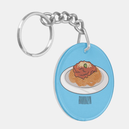 Porte-clés Illustration de Spaghetti (Devant gauche)