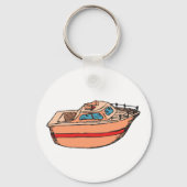 Porte-clés Illustration de Speedboat amusant Nautical Boat De (Recto)