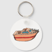 Porte-clés Illustration de Speedboat amusant Nautical Boat De (Verso)
