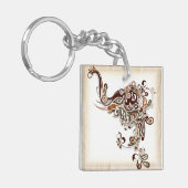 Porte-clés Illustration de spirale d'abrégé sur porte - clé (Devant gauche)