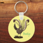 Porte-clés Illustration de superbe et superbe lyrebird (Recto)