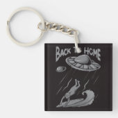 Porte-clés Illustration de surf pour alien avec retour à la m (Devant)