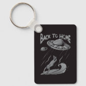 Porte-clés illustration de surfeur alien ufo avec retour à la (Recto)