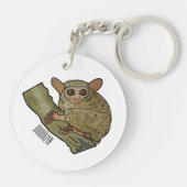 Porte-clés Illustration de Tarsier (Dos)