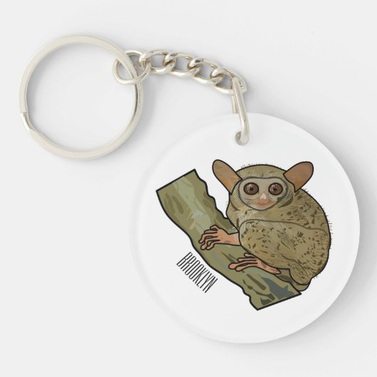 Porte-clés Illustration de Tarsier (Devant)