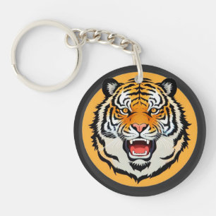 Porte-clés Illustration de Tigre Puissant