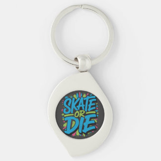 Porte-clés Illustration de typographie graffiti Skate Or Die