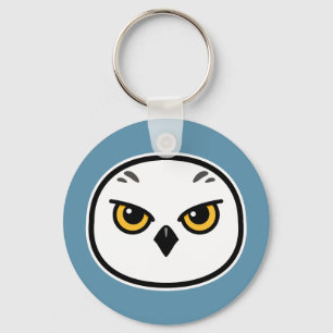 Porte-clés Illustration de visage de harfang des neiges saisi