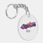 Porte-clés Illustration de voiture de course professionnelle (Devant gauche)