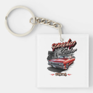 Porte-clés illustration de voiture de sport