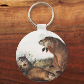 Porte-clés Illustration de Woodchuck (Arctomys monax) (Recto)