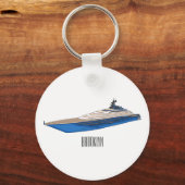 Porte-clés Illustration de yacht (Recto)