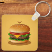 Porte-clés Illustration de Yummy Cheeseburger (Verso)