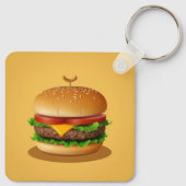 Porte-clés Illustration de Yummy Cheeseburger (Dos)