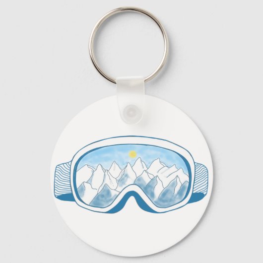 Porte-clés Illustration des lunettes de ski (Recto)