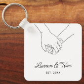 Porte-clés Illustration des mains élégantes Valentines Jour S (Recto)