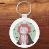 Porte-clés Illustration d'Halloween : Vampire Cat (Recto)