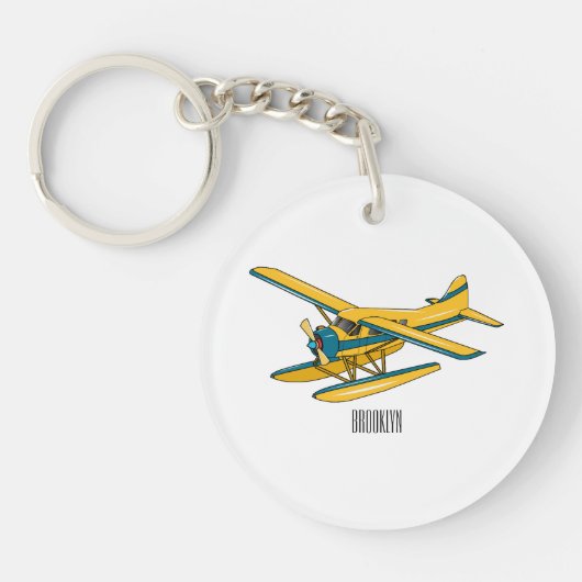 Porte-clés Illustration d'hydravion (Devant)