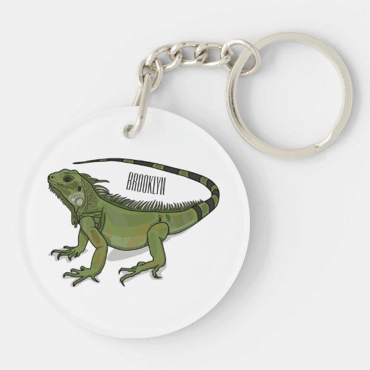 Porte-clés Illustration d'Iguana (Dos)