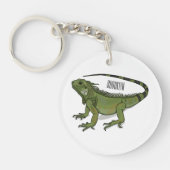 Porte-clés Illustration d'Iguana (Devant)