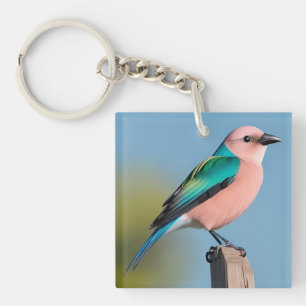 Porte-clés 🐦 Illustration d'oiseau coloré pour style nature
