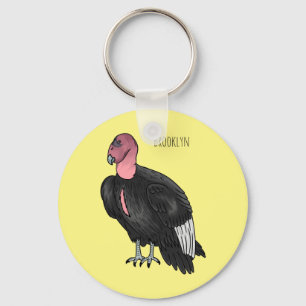 Porte-clés Illustration d'oiseau condor de Californie