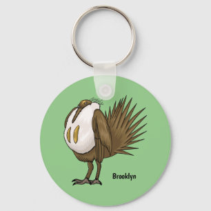 Porte-clés Illustration d'oiseau de tétras des armoises