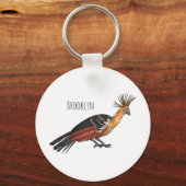 Porte-clés Illustration d'oiseau Hoatzin (Recto)