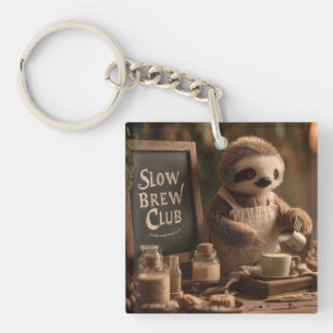 Porte-clés Illustration du café "Slow Brew Club" par un baris