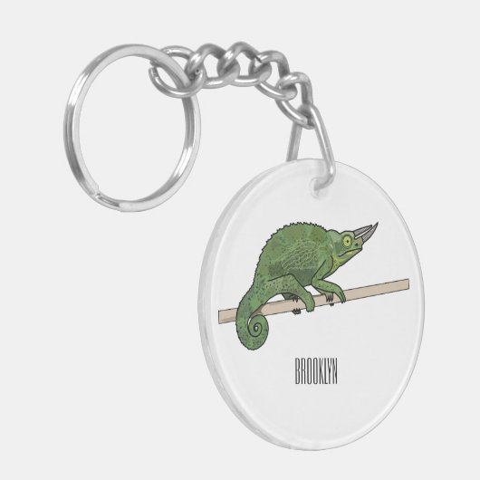 Porte-clés Illustration du caméléon de Jackson (Devant gauche)