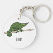 Porte-clés Illustration du caméléon de Jackson (Dos)