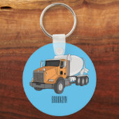 Porte-clés Illustration du camion de mélange de béton (Recto)