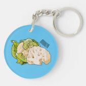 Porte-clés Illustration du chou-fleur (Dos)