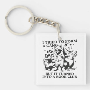 Porte-clés Illustration du club de lecture des animaux nerds