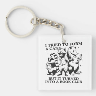 Porte-clés Illustration du club de lecture des animaux nerds