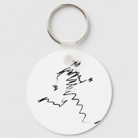 Porte-clés Illustration du cool du coureur (Recto)