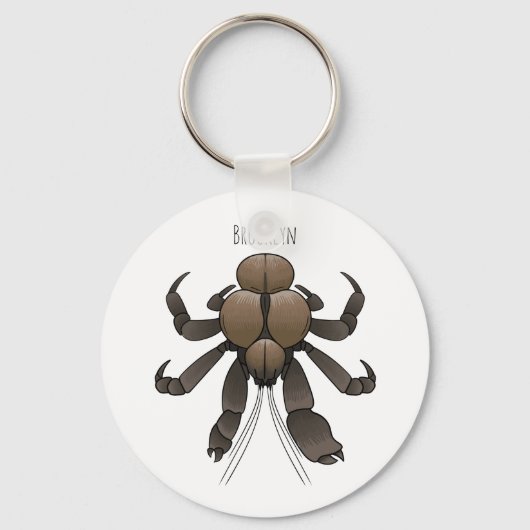 Porte-clés Illustration du crabe de coco (Recto)