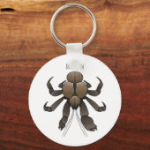 Porte-clés Illustration du crabe de coco (Recto)