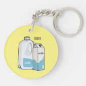 Porte-clés Illustration du lait (Dos)